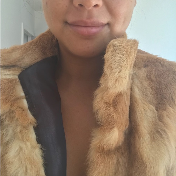 Brand new tan, real rabbit fur vest - Picture 3 of 5